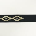 thumbnail image 3 of BE BAR H EQUINE Western Genuine Leather Men And Women Black Belt Embroidered White, 3 of 4