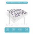 thumbnail image 5 of Purple Flower Queen Size Down Alternative Comforter, Lightweight Comforter Quilt Bedding Set with Pillow Shams Vintage Farmhouse Boho Leaf Spring Plant All Seasons Bed Comforter Duvet Insert 90"x96", 5 of 7