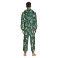 thumbnail image 4 of FORMRS Onesies Pajama for Adults Unisex Hoodie Winter Jumpsuit One Piece Sleepwear, Sizes S-2XL, Green Christmas Gingerbread, 4 of 7