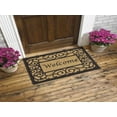 thumbnail image 3 of Ottomanson Machine Washable Non-Slip Rubberback Floral Border 2x3 Entryway Doormat, 20" x 30", Beige, 3 of 9