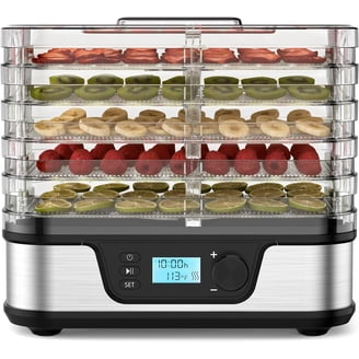 HOMCOM 5 Tier Fruit Dehy Machine, Stainless Steel Food Dehydrator with