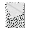 thumbnail image 2 of Geometric Soft Flannel Fleece Blanket, Abstract Avant Garde Pattern of Minimalist Geometric Shapes and Zigzags, Cozy Plush for Indoor and Outdoor Use, 60" x 80", Charcoal Grey White, by Ambesonne, 2 of 5