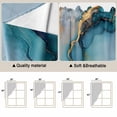 thumbnail image 3 of Teal Blue Marble Kitchen Window Curtains, Swag Curtains Valance for Bedroom Living Room Bathroom, Abstract Artwork Aesthetic Rod Pocket Window Treatment Curtain Block Drapes 2 Panels 36"x63", 3 of 9