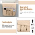 thumbnail image 2 of TSV Non-Slip Sofa Chair Armrest Organizer, Double Sided Waterproof  Armrest Storage Holder with 5 Pockets, Armchair Caddy for Smart Phone, Books, Magazines, iPad, TV Remote Control, 35x13 inch, 2 of 9