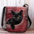 thumbnail image 3 of Stylago Women's Tote Bags with Button Cute Cat Shoulder Bag Fashion Shopping Handbags Adjustable Strap Storage Bag Pockets Red, 3 of 5