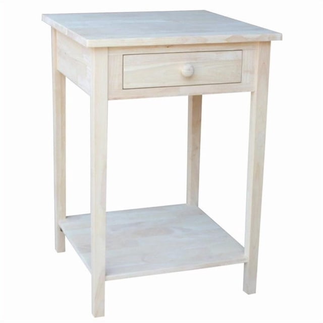 International Concepts Accents pour la Maison Non Fini Table de Chevet Hampton à 1 Tiroir