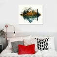 thumbnail image 4 of Nawypu foefvpeft Large Abstract Mountain Canvas Wall Art, Nature Landscape Emerald Bay Prints Painting, Blue Green Lake Forest Tree Sunset Poster, Boho Rustic Wall Decor For Living Room Unframed, 4 of 4
