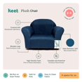 thumbnail image 5 of Plush Keet Children's Chair Navy, with accent pillow, 5 of 6