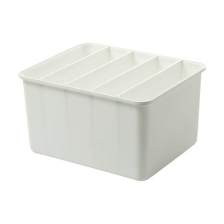

12L Large Clothes Pants Storage Box with Middle Board Closet Stackable Organizer Container Underwear Sock Bra Holder -1