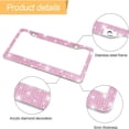 thumbnail image 3 of CUITING 2PCS Bling Car License Plate Frame  Sparkly Rhinestone Stainless Steel License Plate Cover/Holder  Universal for Most Cars  SUVs  Vehicles with Screw Set  Auto Accessories for Wom, 3 of 7