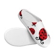 thumbnail image 3 of Rateoe Fly Flying Ladybug Print Women's Men's Cotton Knit Slippers Lightweight Memory Foam Indoor House Shoes with Anti-Skid Sole-35/36, 3 of 7