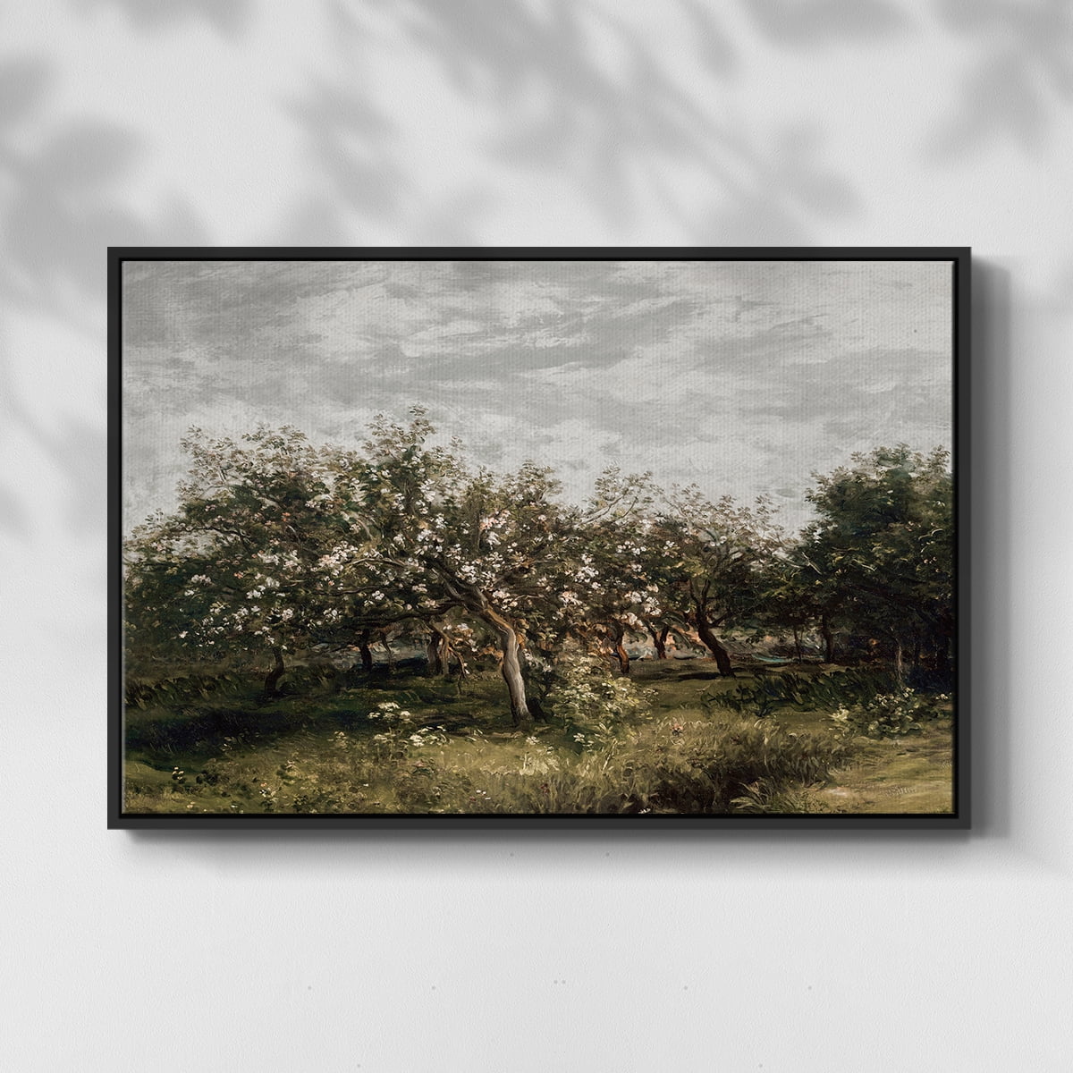 Vintage Landscape-MI By Wexford Home Framed in Black Wood Gallery Wrapped Canvas 27 in. x 41 in.