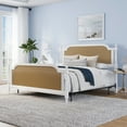 thumbnail image 6 of Hillsdale Furniture Melanie Wood and Cane King Bed, White, 6 of 18