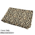 thumbnail image 5 of Leopard Floor Pillow Lounger Cover, Continuing Spots Animal Skin Illustration Shapeless Blemishes Blots, Nap Mat Printed Fabric Case for 5 Pillows, 88" x 27", Charcoal Grey and Amber, by Ambesonne, 5 of 5