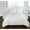 White, variant on 3 or 4 Piece Whitley Pinch Pleated ruffled and pleated complete Duvet Cover Set Shams and Decorative Pillows included
