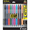 Pilot G2 Premium Retractable Gel Ink Pens, Fine Point (0.7 mm), Assorted Ink, 10 Count