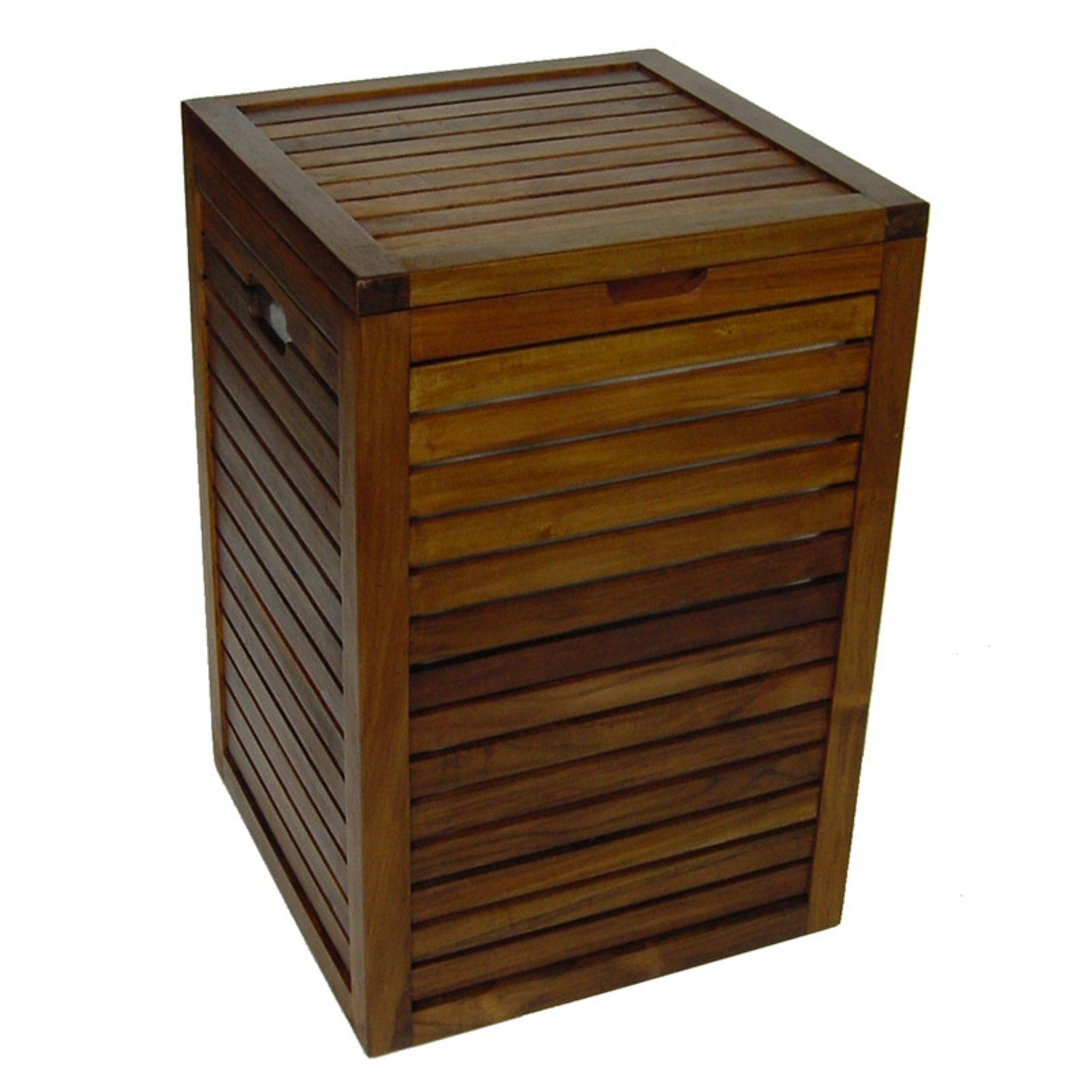 Aqua Teak Large Hamper with Lining