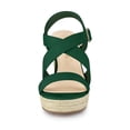 thumbnail image 2 of BLISSFUL STEP Women's Strap Espadrilles Platform Slingback Wedges Sandals, 2 of 6
