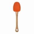 thumbnail image 1 of Lipper Silicone Orange Scraper With Bamboo Handle, 1 of 3