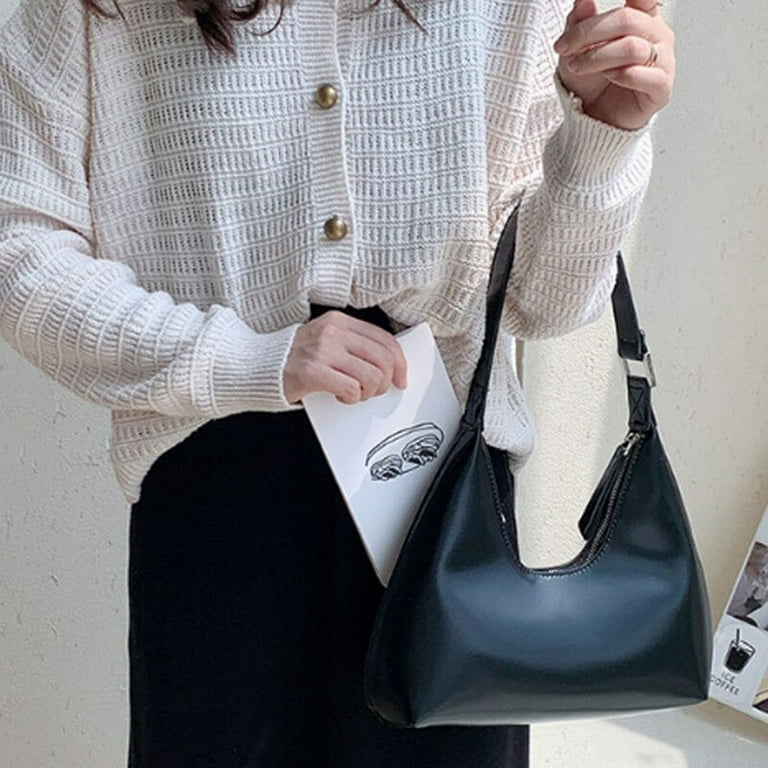 Half-moon Shoulder Bag For Women Fashion Pu Hobo Underarm Bag