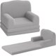 thumbnail image 1 of Sofá infantil 2 en 1, convertible en lounge, espuma, acolchado suave Sherpa, cómodo para niños, 1 of 5