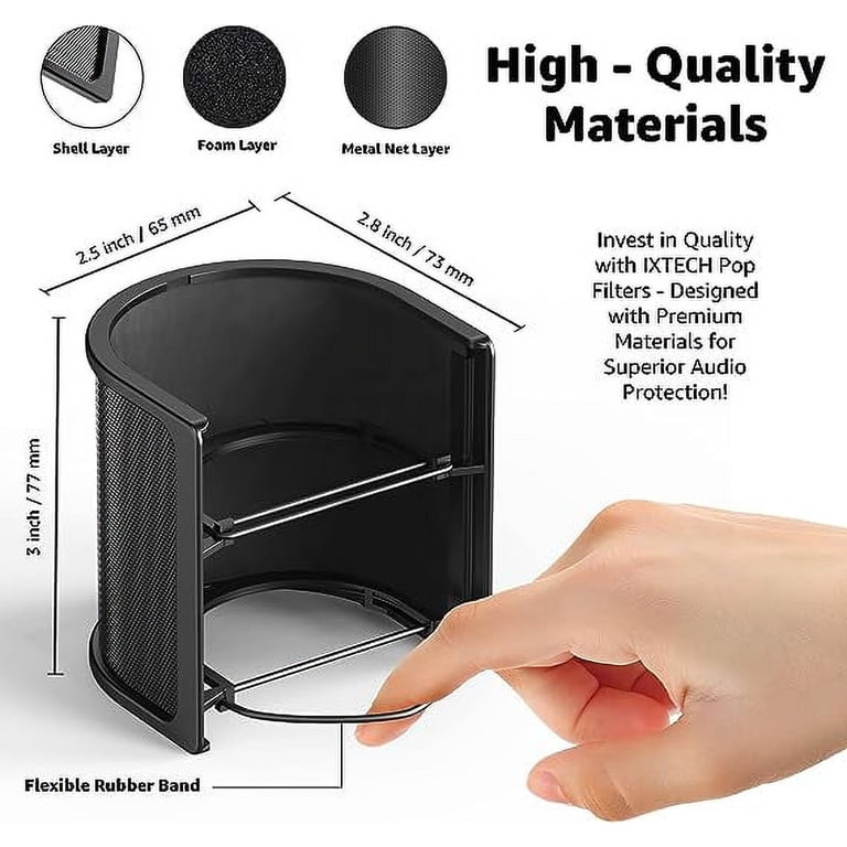 IXTECH Handheld Mic Windscreen Cover Pop Shield - Walmart.com