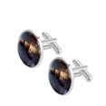 thumbnail image 2 of Snowman Silver Jewelry Men Cufflinks Set Suitable for Formal Attire Made of Stainless Steel for Business Meetings or Weddings, 2 of 6