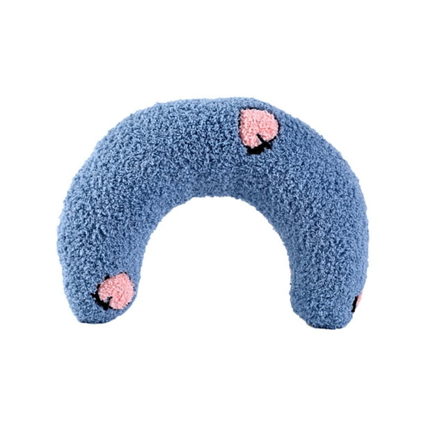 GOOHOCHY Cojín de gato para mascotas Cojín para el hogar Cojín para dormir cómodo Forma de U Puppy Almohada