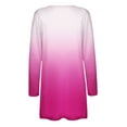 thumbnail image 4 of Brondbend Women's Cardigans Lightweight Long Sleeves Gradient Color Open Front Fashion Cotton Coat with Pocket Loose Fit Fall Beach Vacation Casual Outerwear,Hot Pink, 4 of 6
