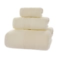 thumbnail image 2 of Juego de toallas de algodón extragrande de 3 piezas con toalla facial, de manos y de baño, multicolor, suave, altamente absorbente, de secado rápido, ligero y portátil., 2 of 6