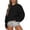 01-Black, variant on Women's Classic Crewneck Long-Sleeve Sweatshirt, Wide-Shoulder Relaxed Pullover Top, Soft Casual Everyday Wear - Beige - S