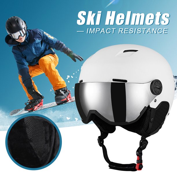 Casco De Esquí Casco De Seguridad Ajustable De Invierno Con Gafas Y Almohadillas Para Los Oídos Para Hombres Y Mujeres