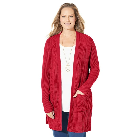 Catherines Women's Plus Size Daydream Waffle Knit Sweater