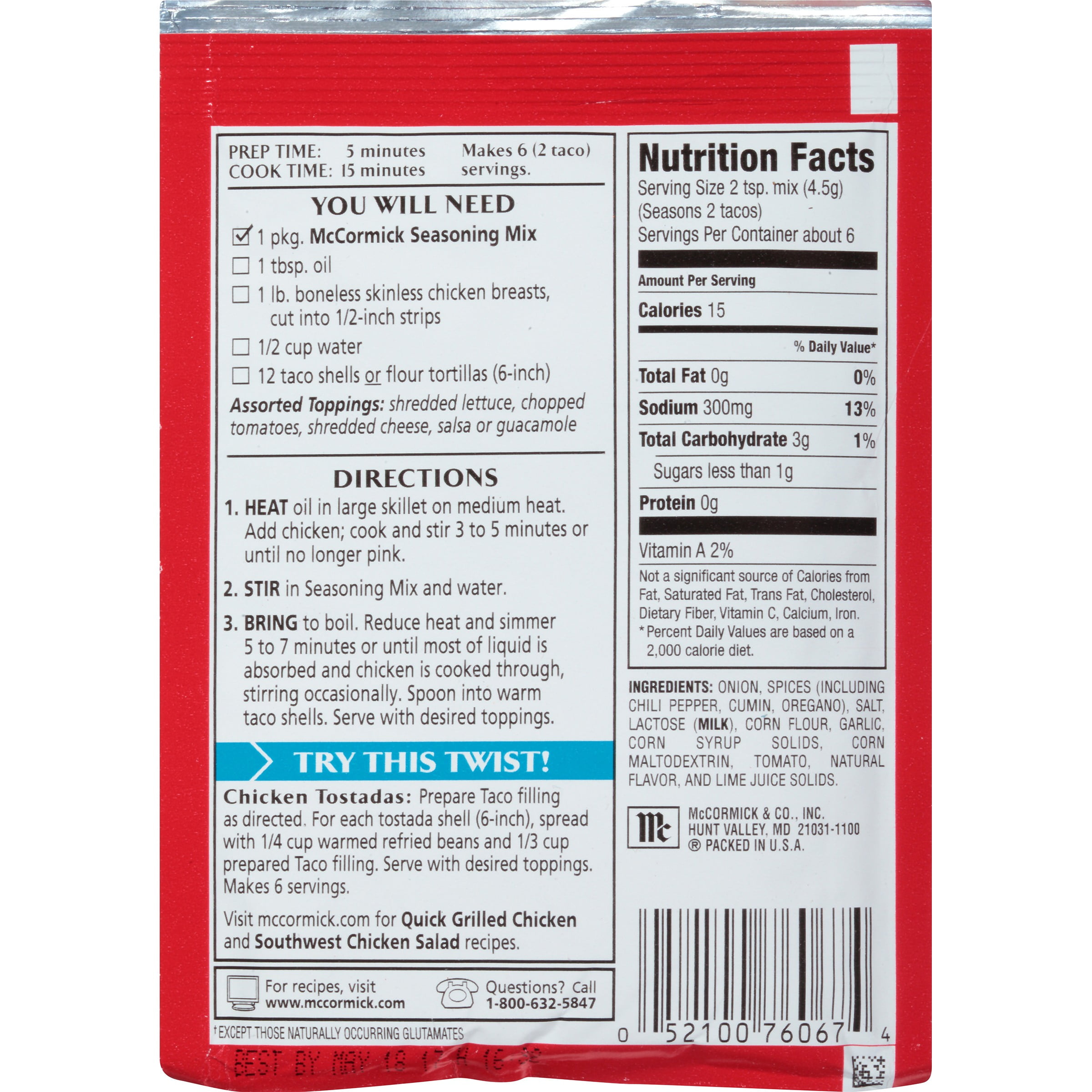 mccormick chili seasoning recipe
