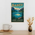 thumbnail image 3 of Lake Louise Classic Poster Retro Banff Cityscape with Scenic Views & Outdoor Beauty Canvas Poster, 3 of 8