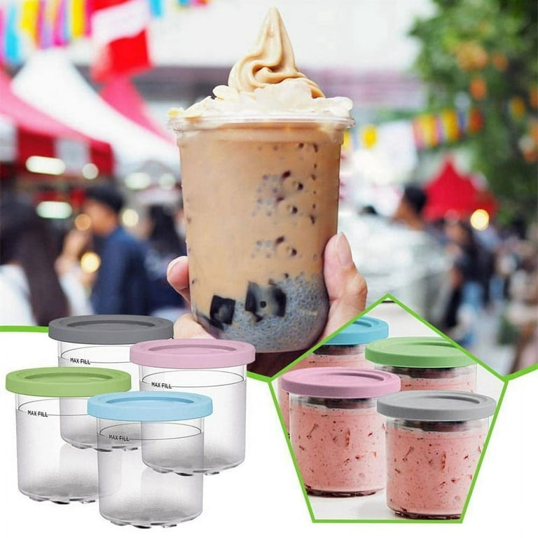 Ice Cream Pints Cup, Ice Cream Containers with Lids for Ninja