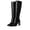 Black Leather Wide Calf, variant on Women's Sylvia Modern Ivory Wide Calf Knee High Boot 6M