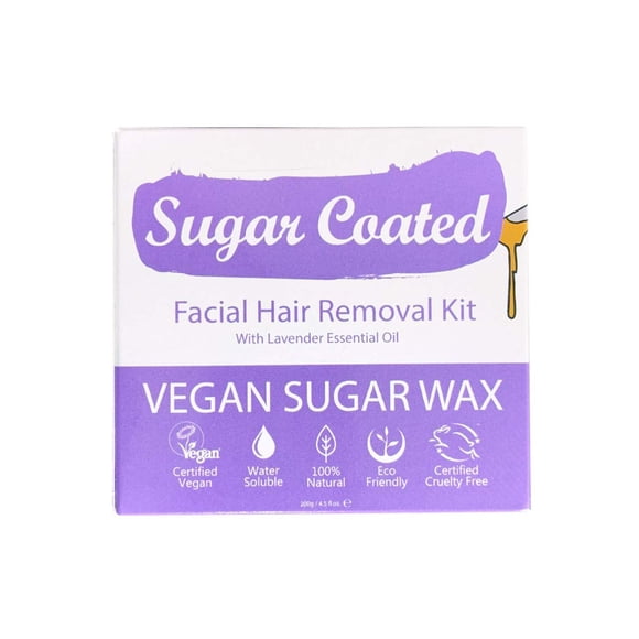 Cera de azúcar recubierta de azúcar para depilación facial Kit de depilación facial con aceite de lavanda 200 g