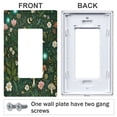 thumbnail image 3 of Yayeee Rocker Switch Wall Plate 3-Gang 6.5"x4.6" Home Decorative Outlet Cover, Green Forest Pattern, 3 of 6