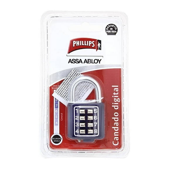 Candado Digital Phillips Assa Abloy de 34.8 mm