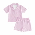 thumbnail image 4 of LIIPEE Girls Pajamas Kids Summer Cute Cartoon Graphic Print Flat Collar Short Sleeve Button-Up Shirts And Shorts Sleepwear 2 Piece Set Daily Fashion Comfortable Nightwear,8-9 Years, 4 of 4
