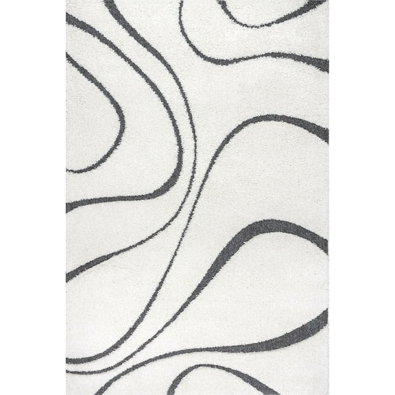 nuLOOM Carolyn Modern Shag Area Rug, 9' 2" x 12', Beige