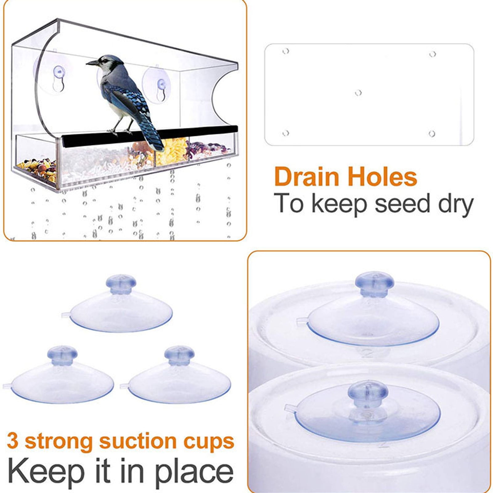 LongHanMao Smart Bird Feeder with Camera Solar Powered, AI Identify Bird Species 1080 HD Auto Capture Bird Feeder Camera, Real Time Views and Notifications, Gift for Bird Lovers
