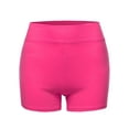 thumbnail image 2 of A2Y Women's Basic Solid Premium Cotton High Rise Bike Shorts Hot Pink 3XL, 2 of 6