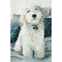 Parvez Taj White Furry Friend Canvas Wall Art