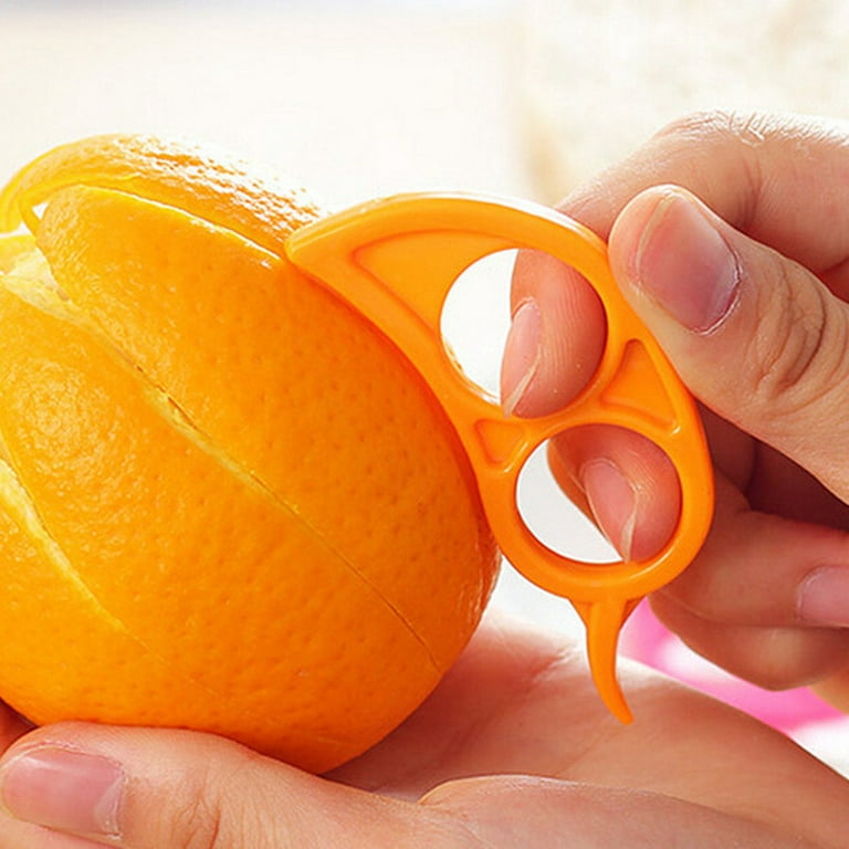 Finger Held Fruit Orange Citrut Lemon Peeler Opener Plastic Remover Opener  Kitchen Tool Gadget