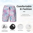 thumbnail image 5 of Lsque Mens Swim Trunks Tie Dye Pattern - Bathing Suit Compression Liner - Beach Swim Shorts Swimwear - (S-3XL) - Stretch Quick Dry -Small, 5 of 9