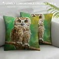thumbnail image 3 of Orinice Owl Branch Graphic Decorative Pillow Cover for Home Couch Living Room Bed Sofa 24x24in, 3 of 5