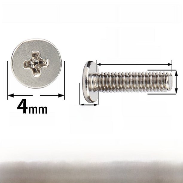 Tornillo de cabeza plana Phillips M2/M3 niquelado Tornillo de cabeza plana grande M4 Tornillo de cabeza plana grande para computadora M5/M6 100 piezas