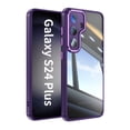 thumbnail image 6 of Dteck for Samsung Galaxy S24 Plus Clear Case, Shockproof Slim Clear Hard PC Back with Soft TPU Bumper Scratch Resistant Protective Transparent Anti-Scratch Phone Case,Darkpurple, 6 of 6